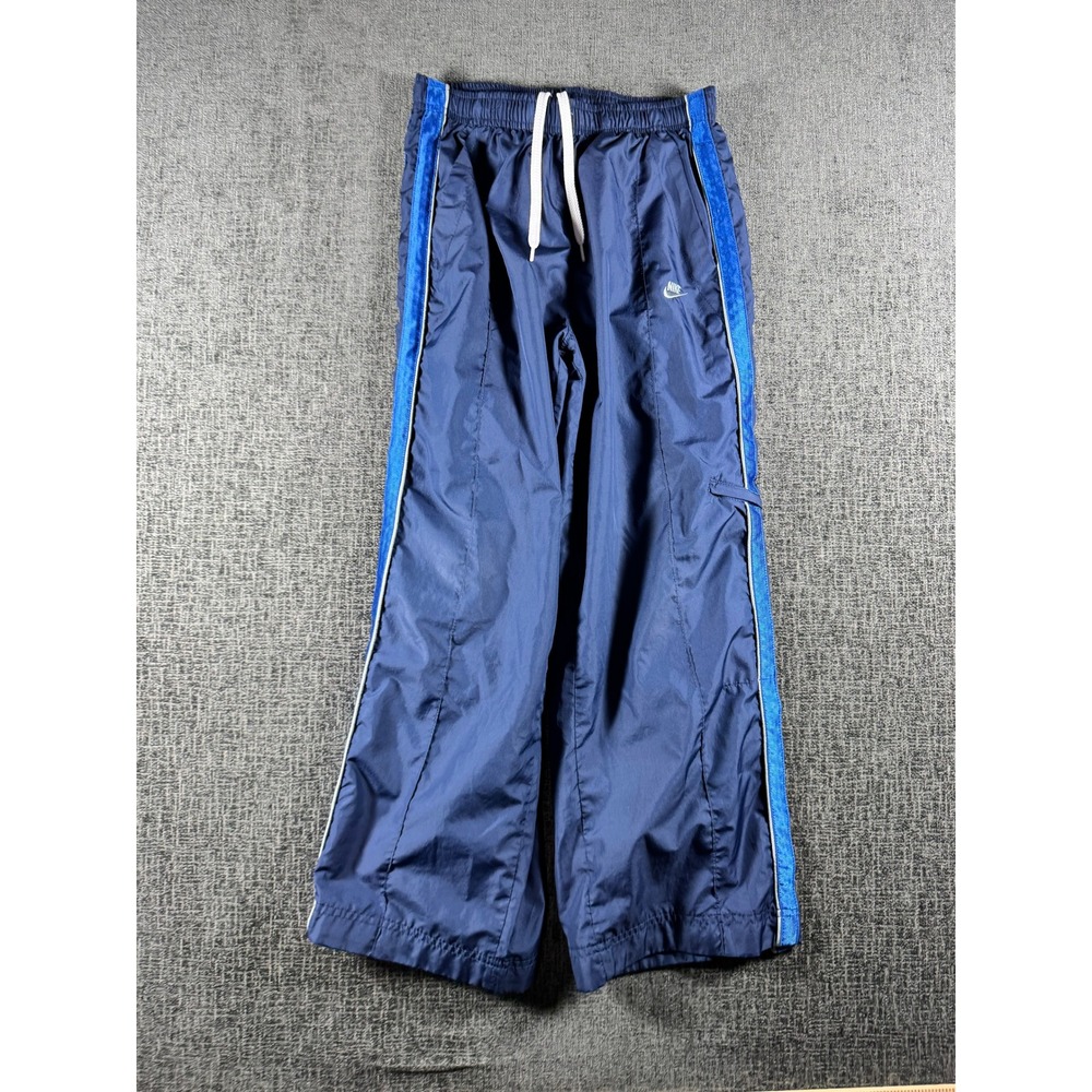 Nike Boys‎ Navy Blue Windbreaker Track Pants Mesh Lined Side Stripe Size M 10-12